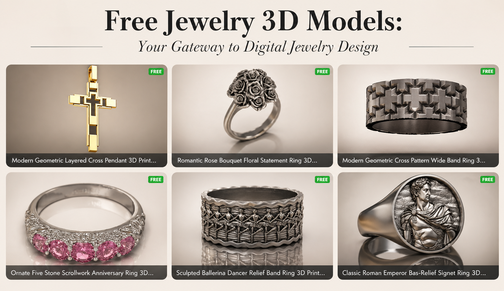 Free Jewelry 3D Models: Your Gateway to Digital Jewelry Design