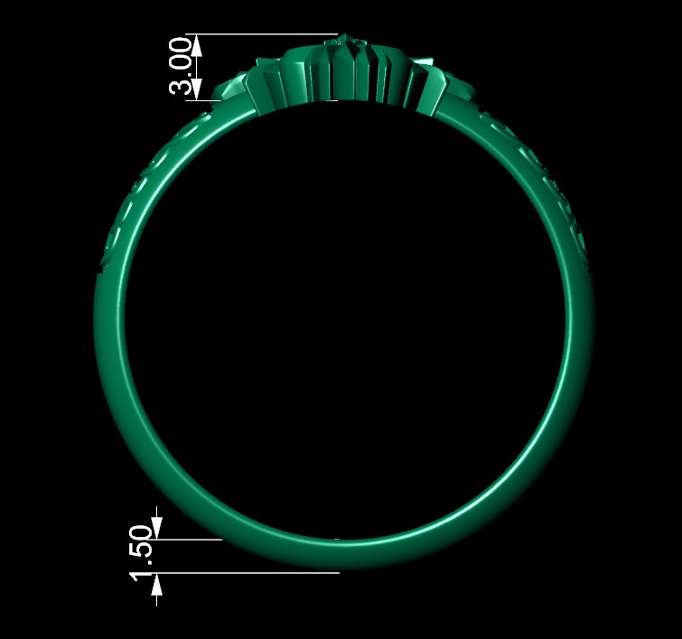 Celtic Phoenix Knot-Band Ring — view 5