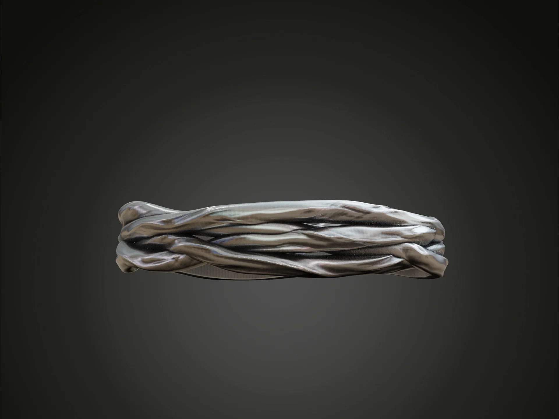 Elegant Braided Rope Wedding Band — view 4