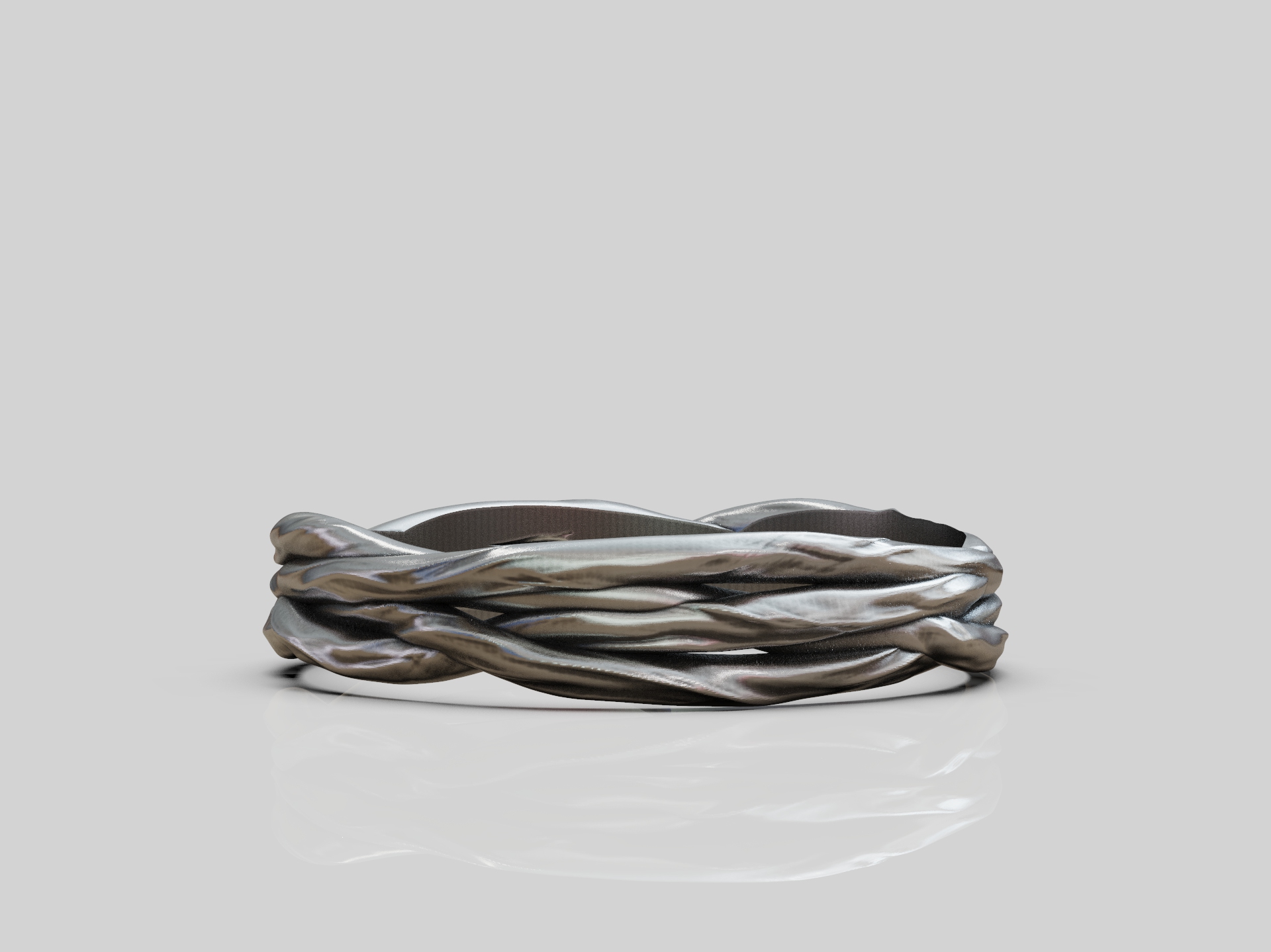 Elegant Braided Rope Wedding Band — view 8
