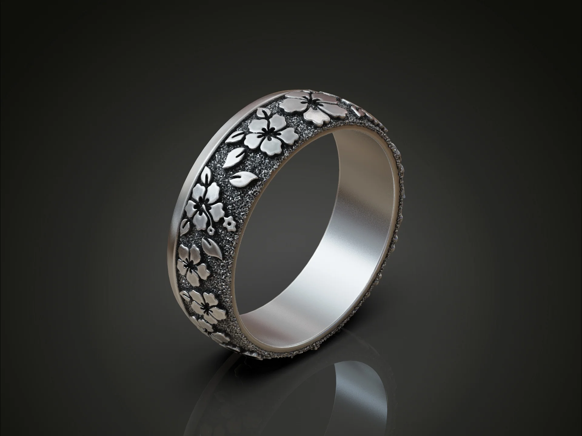 Sakura Cherry Blossom Band Ring