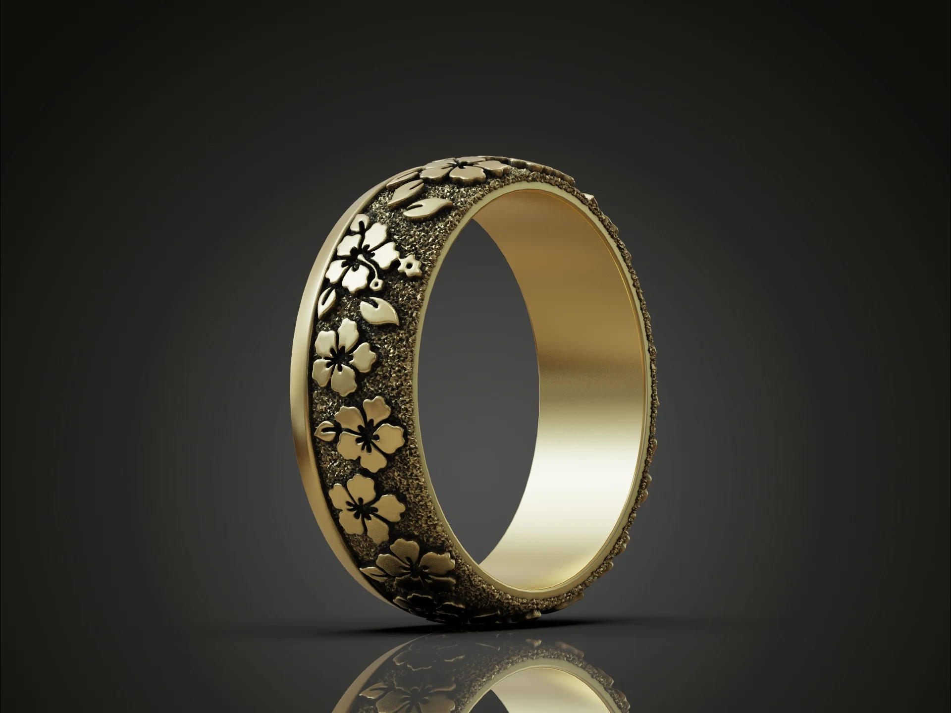 Sakura Cherry Blossom Band Ring — view 5
