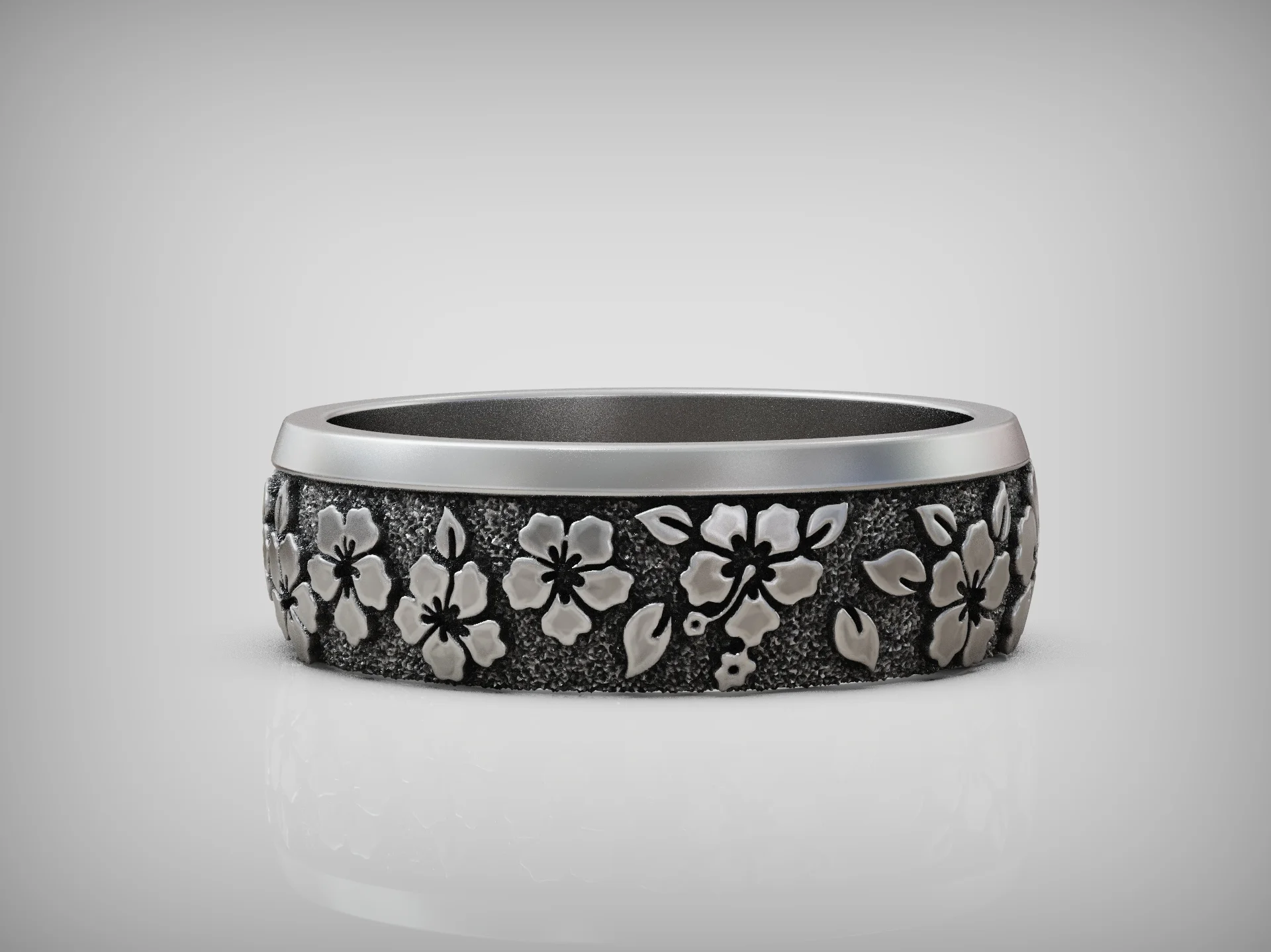 Sakura Cherry Blossom Band Ring — view 7